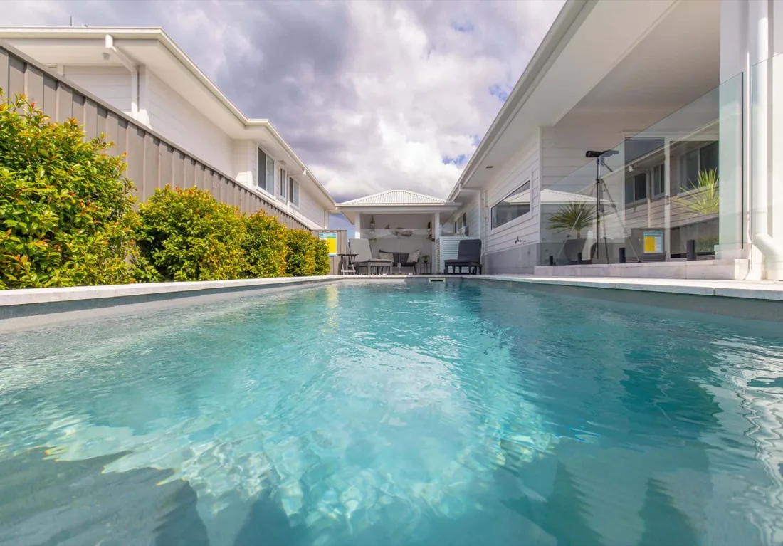 A Majestic 7 fibreglass pool in Grey Spice