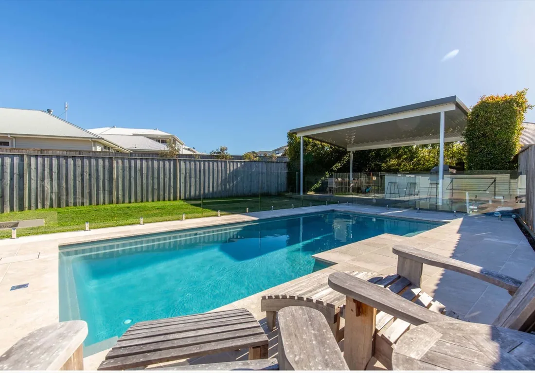 A Resort 7 fibreglass pool in Grey Spice