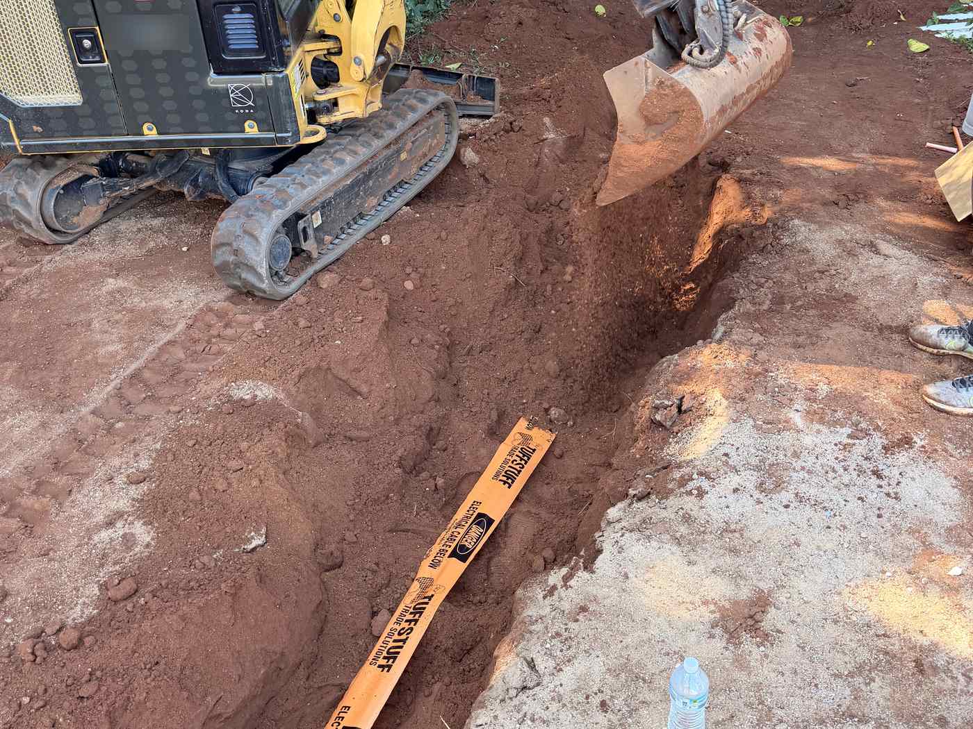 Equipment pad being formed and levelled, Mission Beach