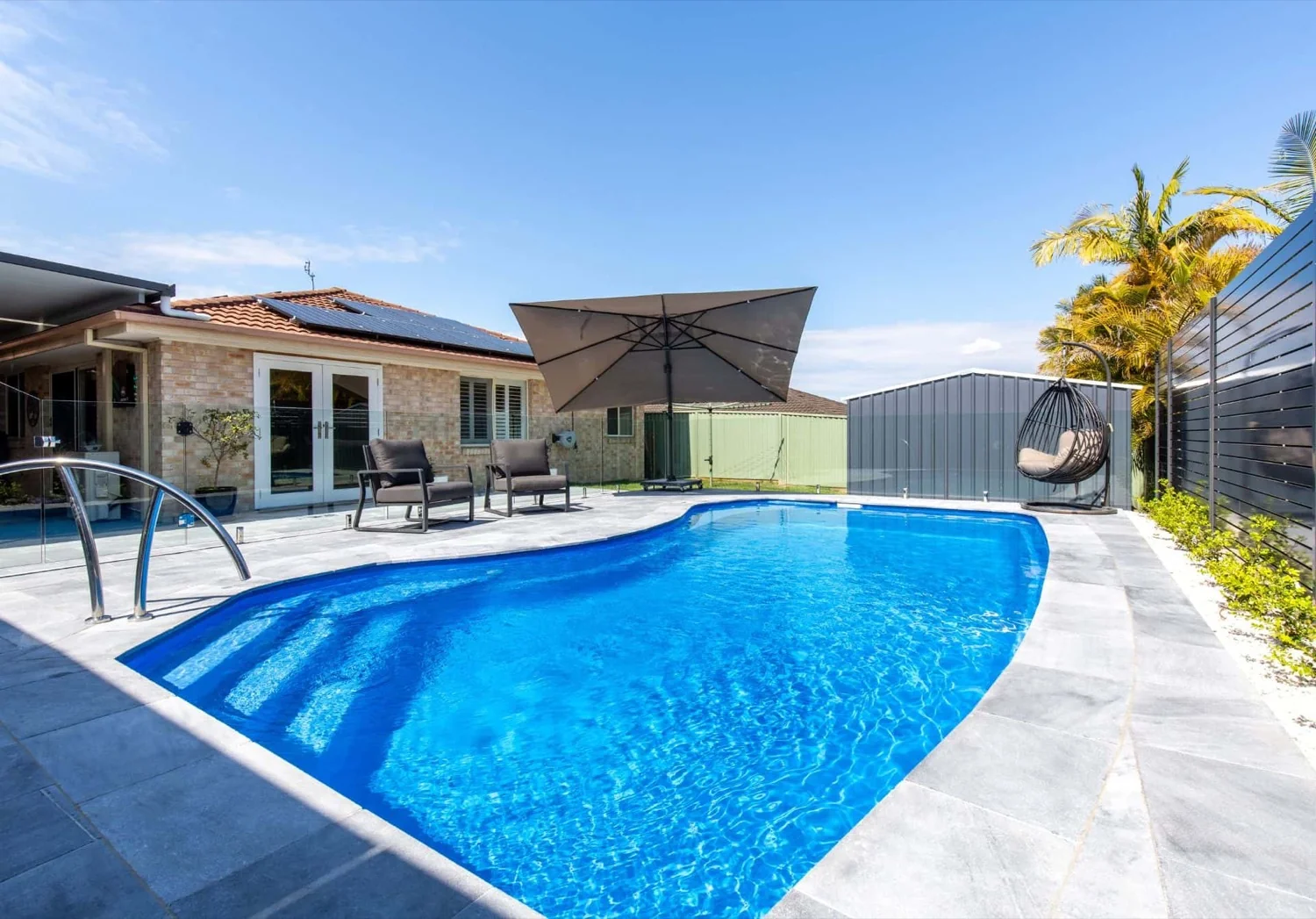 A Belmont fibreglass pool