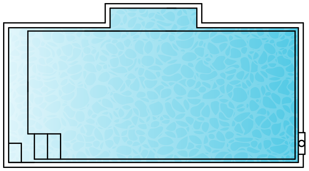 Plan drawing of the Oasis 6, 6.20 by 3.40 m
